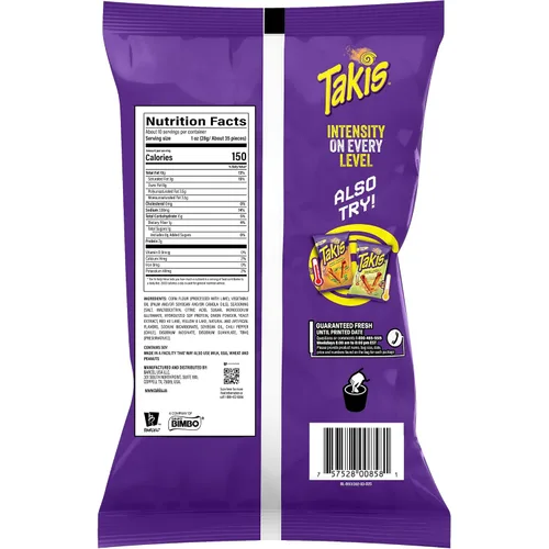 Vista 2 de Takis Fuego Stix - Palitos de maíz para aperitivos, bolsa de 9.9 onzas