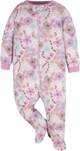 Vista 3 de Gerber Baby-Girls Sleep N' Play - Paquete de 4 Mamelucos para Niñas Bebés