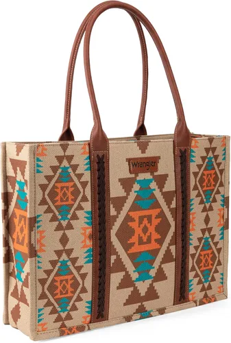 Vista 6 de Wrangler - Cartera para tarjetas de crédito para mujer, estilo bohemio, azteca, con bolsillo con cremallera