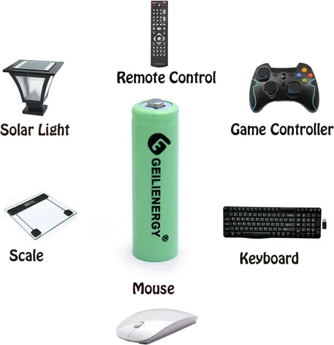 Vista 7 de NICD - Batería recargable AA de 800 mAh para luz solar, lámpara solar, luces de jardín (paquete de 8)