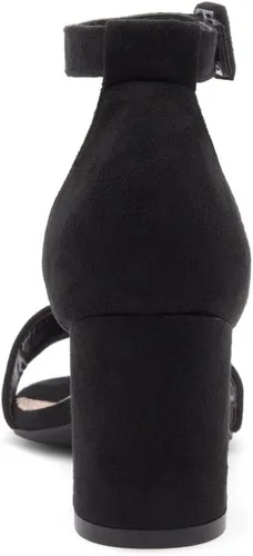 Vista 3 de Shoe Land SL-Romina - Sandalias de tacón bajo grueso para mujer, puntera abierta, correa al tobillo, tacón de bloque, para graduación, boda, fiesta