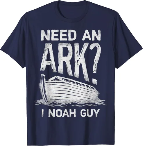 Vista 59 de Need an Ark I Noah Guy Funny Christian Men Women Pun Humour T-Shirt Negro