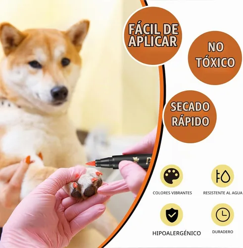 Vista 2 de Bolígrafos de esmalte de uñas para perros, secado rápido, 12