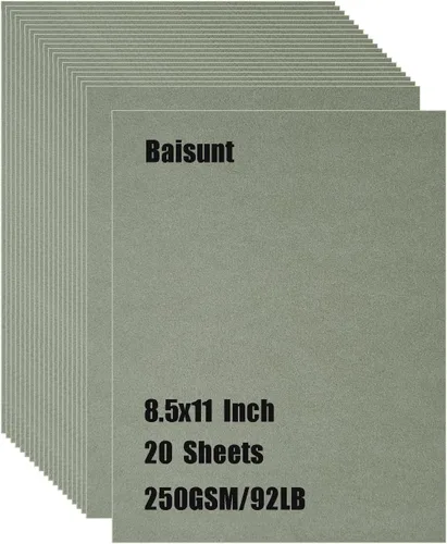 Vista 14 de Baisunt 20 hojas de cartulina negra de 250 g/m²/92 lb, papel grueso en blanco para proyectos de arte DIY, álbum de recortes, elaboración de tarjetas