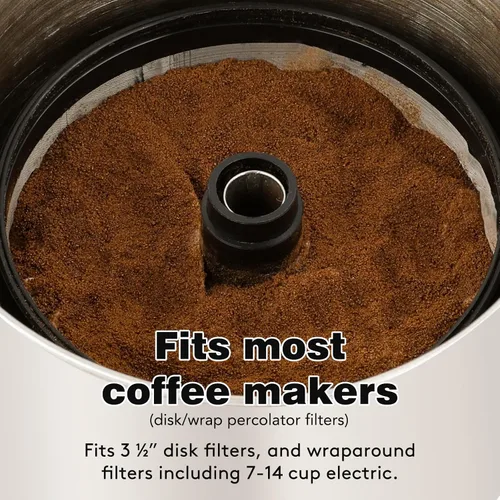 Vista 2 de 1 filtro de café reutilizable de 7 a 14 tazas para percolador, cafetera eléctrica, reemplaza los filtros de café de papel, sin BPA, filtros de café