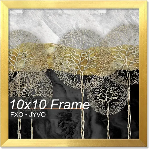 Vista 93 de Fxojyvo Marco de 4 x 4 pulgadas, marco negro para póster cuadrado de 4 x 4, peso ligero y altamente transparente, marco de 4 x 4 para pared, 1