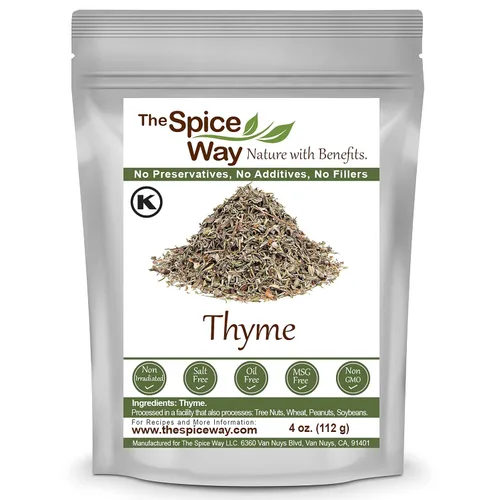 Vista 4 de The Spice Way Hojas de menta 2 oz, hojas de mejorana 2 oz y hojas de tomillo 4 oz