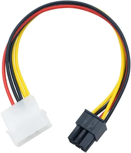 Vista 8 de Paquete de 2 cables de alimentación de 4 pines MOLEX a 6 pines para tarjeta de video GPU, 8.6’’ 22cm