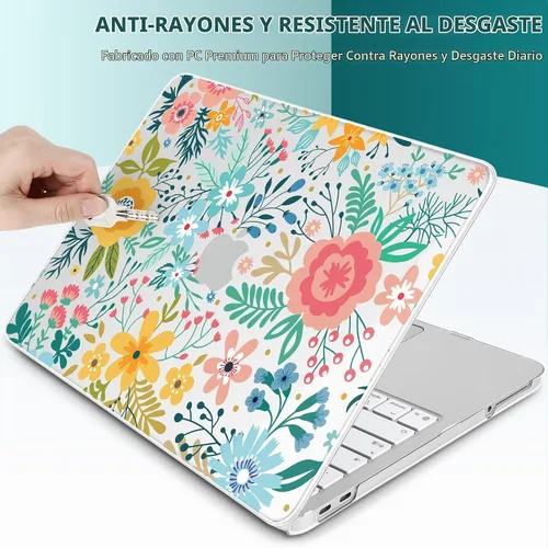 Vista 6 de TWOLSKOO Funda para MacBook Neo de 13 pulgadas 2026 A3404 A18 Pro Chip, funda rígida de plástico con adaptador tipo C, 2 fundas para cámara web