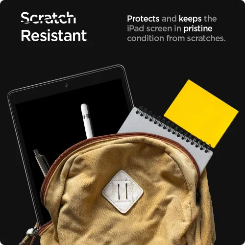 Vista 3 de Spigen Protector de pantalla de vidrio templado [GlasTR Slim] diseñado para iPad de 10.2 pulgadas (9ª (2021) / 8ª (2020) / 7ª (2019)