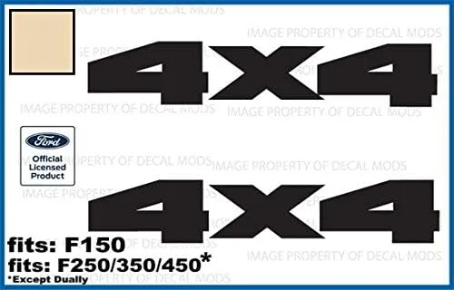 Vista 9 de CBM_Solid - Calcomanías adhesivas 4x4 para Ford F150 (2015-2020) y F250 F350 (2017-2020) (2017-2020) (Negro Mate)