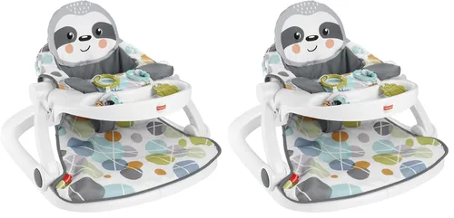 Vista 8 de Fisher-Price - Silla portátil para bebé Sit-Me-Up con bandeja para bocadillos, juguetes de actividad sensorial para recién nacidos y almohadilla