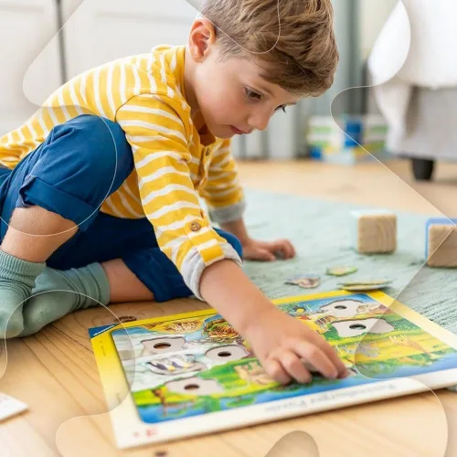 Vista 3 de Ravensburger Construction Site - Rompecabezas de marco de 24 piezas para niños mayores de 4 años