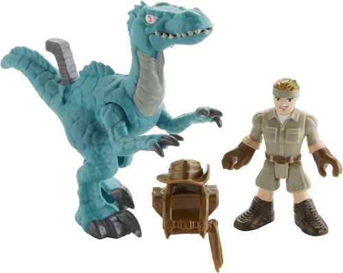 Vista 3 de Fisher-Price Imaginext Jurassic World, Muldoon y Raptor