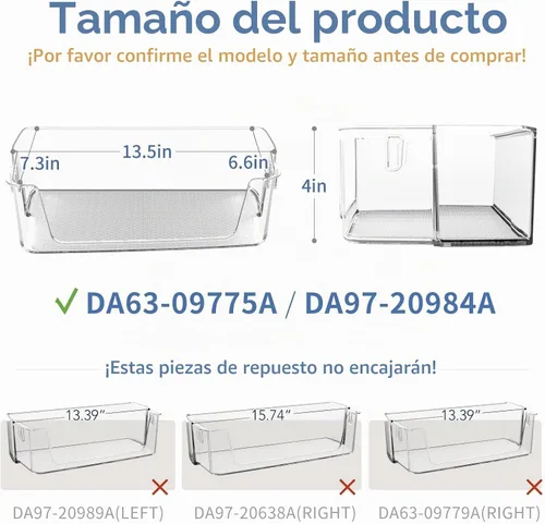 Vista 2 de Contenedor para puerta de refrigerador DA63-09775A DA97-20984A actualizado