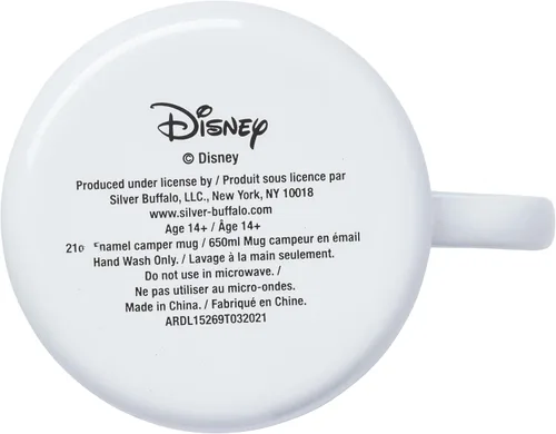 Vista 4 de Silver Buffalo Disney Mickey Mouse Aw Shucks Whoopee - Taza esmaltada, 21 onzas