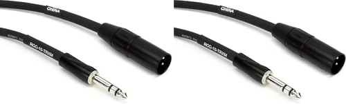Vista 4 de Roland Cable de interconexión serie negro, TRS de 1/4 pulgadas a XLR (hembra), 5 pies (paquete de 2)