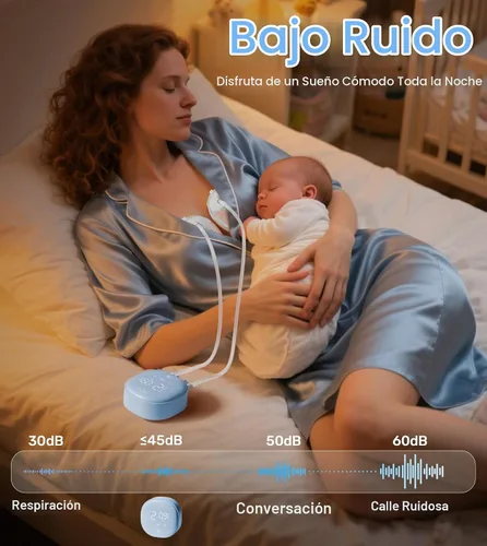 Vista 5 de NCVI Extractor de leche portátil, 2 en 1 manos libres con 4 modos, 9 niveles, material de grado hospitalario, sin BPA, bomba eléctrica portátil