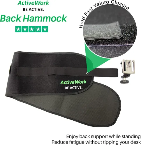 Vista 3 de Sistema de hamaca de espalda – Cinturón de soporte lumbar para usuarios de escritorio de pie – Ergonómico, cómodo, alivio del dolor de espalda baja