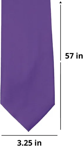 Vista 335 de tiemart Corbata de color sólido para hombre Longitud estándar