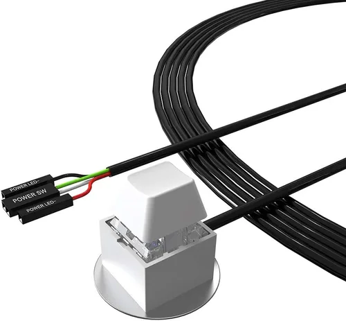 Vista 8 de DKE Interruptor de Alimentación de Computadora de Escritorio Cable Adaptador de Control de Fuente de Alimentación 2M (6.6 ft) Botón de Encendido