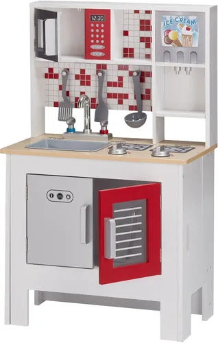 Vista 2 de Teamson Kids - Cocina plegable grande - Juego blanco