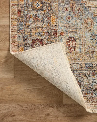 Vista 7 de Loloi II Sorrento Collection SOR-06 Multi/Sunset 7'-10" x 7'-10" - Alfombra decorativa redonda Multi / Atardecer