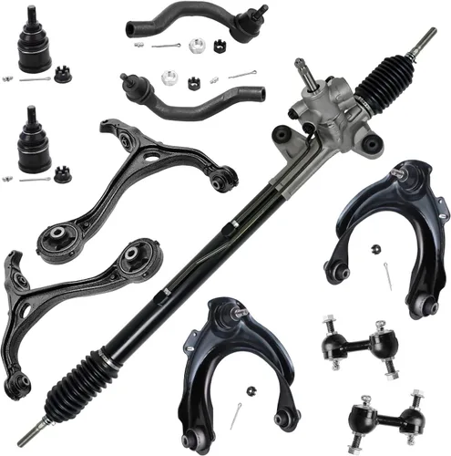 Vista 35 de Detroit Axle - Kit de suspensión delantera de 10 piezas para Jeep 2002-2004
