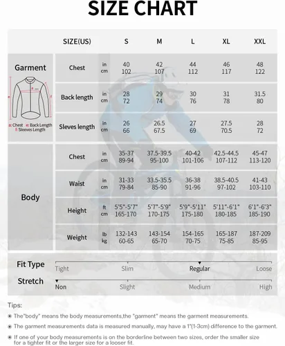 Vista 6 de Chaqueta térmica para ciclismo (tejido Softshell, resistente al viento, impermeable, 15K) de ARSUXEO