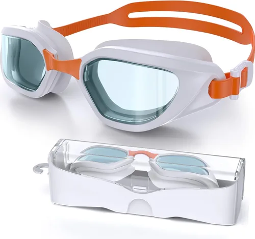 Vista 12 de Gafas de Natación, Gafas de Natación Unisex para Adultos Anti Niebla Anti UV Sin Fugas Visión Amplia para Hombres Mujeres Jóvenes