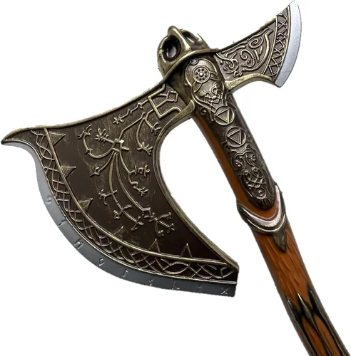 Vista 3 de Marca 36.5 "Medieval Dios Guerra Hacha Espuma Cosplay Traje Fiesta Prop 1:1 Réplica