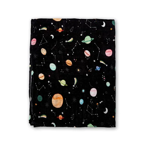 Vista 13 de Loulou Lollipop Manta de muselina para envolver con osos en bicicleta - 70% rayón de bambú, 30% algodón, talla 18-24M, unisex, ligera, para verano