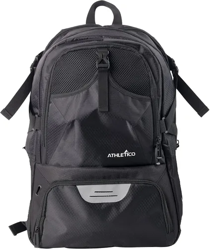 Vista 7 de Athletico National – Mochila de fútbol, baloncesto y fútbol americano, incluye soporte separado para balones y tacos