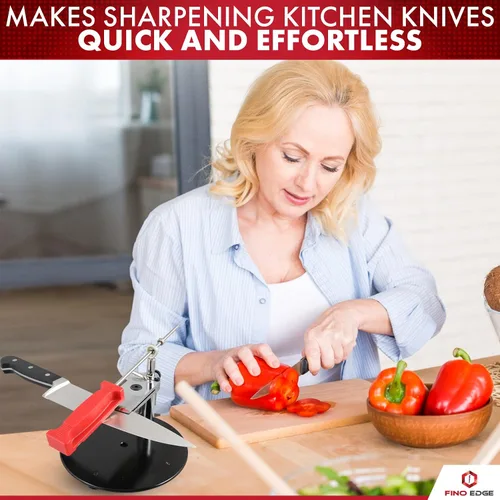 Vista 7 de Afiladores de cuchillos profesionales para cuchillos de cocina – Diamante – Diseñado con abrazadera apretada, base estable – Fácil de montar