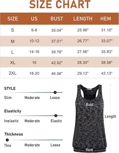 Vista 4 de Miusey - Camiseta sin mangas, para mujer, cuello redondo, ajuste holgado, espalda cruzada, de entrenamiento