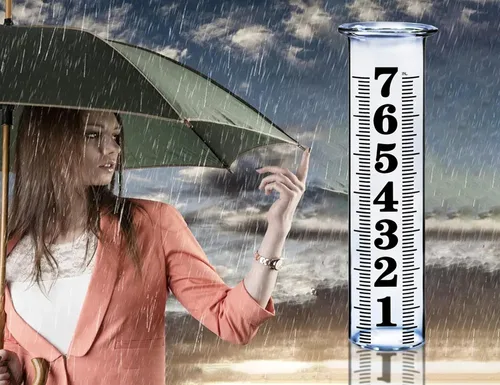 Vista 6 de Tubo de reemplazo de medidor de lluvia de plástico de 7 pulgadas, mejora de medidores de lluvia para exteriores a prueba de congelación, tubo
