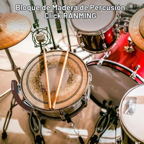 Vista 7 de RANMING Click Percussion Bloque de madera de percusión Bloque de madera con arce de 20 capas compatible con tambor de caja de 13-14 pulgadas