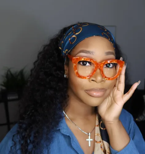 Vista 3 de VOOGLAM Gafas cuadradas con bloqueo de luz azul para mujer, anti fatiga ocular UV Jerrie