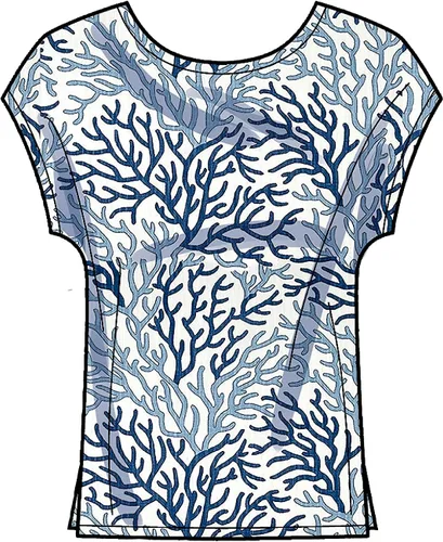Vista 6 de Kit de patrón de costura para mujer, camiseta de punto y pantalones sin botones, código 9269