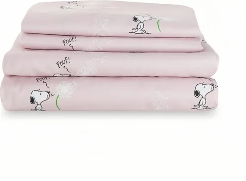 Vista 28 de Berkshire Peanuts® - Juego de sábanas tamaño individual, 3 piezas, diseño de personajes lindos Snoopy de microfibra suave, mini Snoopy y Woodstock