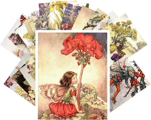 Vista 12 de Postales vintage 24 unids oriental y medieval cuentos caballero princesse Vintage libro ilustración