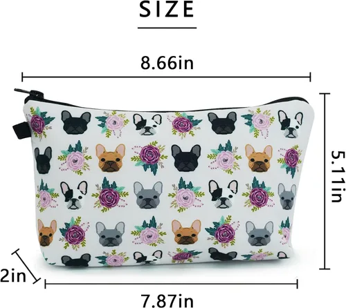 Vista 2 de Bolsas de cosméticos para mujeres, pequeña bolsa de maquillaje con girasol para bolso, bolsa de aseo de viaje, accesorios organizadores, neceser