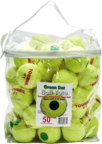 Vista 8 de Tourna Green Dot Low Compression Tennis Balls