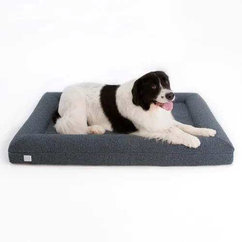 Vista 13 de Luxury Boucle - Cama ortopédica de espuma viscoelástica para perro con forro impermeable y funda lavable a máquina con cremalleras YKK