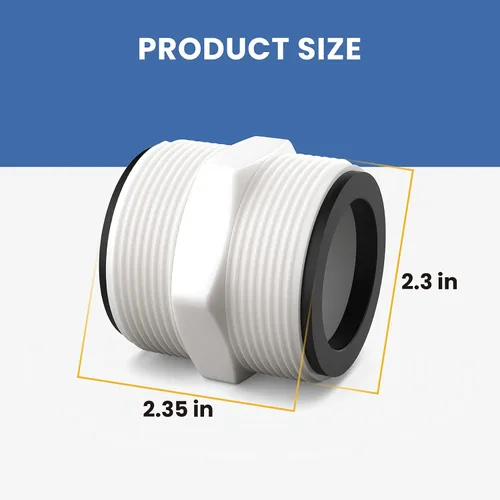 Vista 3 de Conector de manguera de piscina para bomba de manguera dividida de piscina Intex y Coleman de 1.5 pulgadas Above Ground Pools Drain Adapter