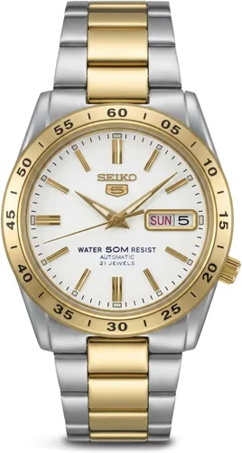 Vista 20 de Seiko 5 Reloj de acero inoxidable para hombre CHAMPAGNE EN ORO - SNXL72