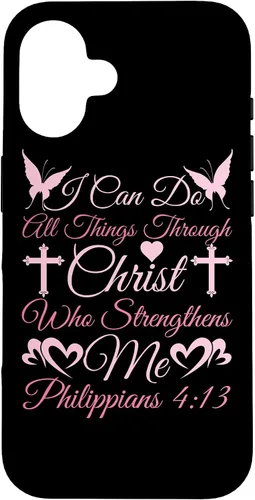 Vista 32 de Christian I Can Do All Things Through Christ Religious Case for iPhone 17