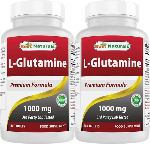 Vista 8 de Best Naturals L-Glutamina 1000mg Combustible para Entrenamiento (No OGM), 180