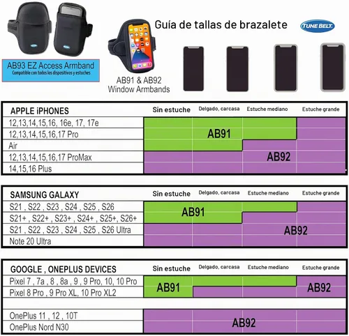 Vista 7 de Tune Belt AB92 - Brazalete antideslizante para teléfonos y fundas L/XL Negro