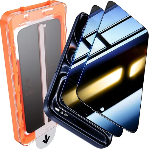 Vista 11 de UniqueMe Protector de pantalla de privacidad de 360° para iPhone 17 Pro 360°-negro